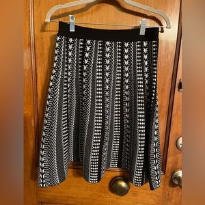 Black and white pattern skirt